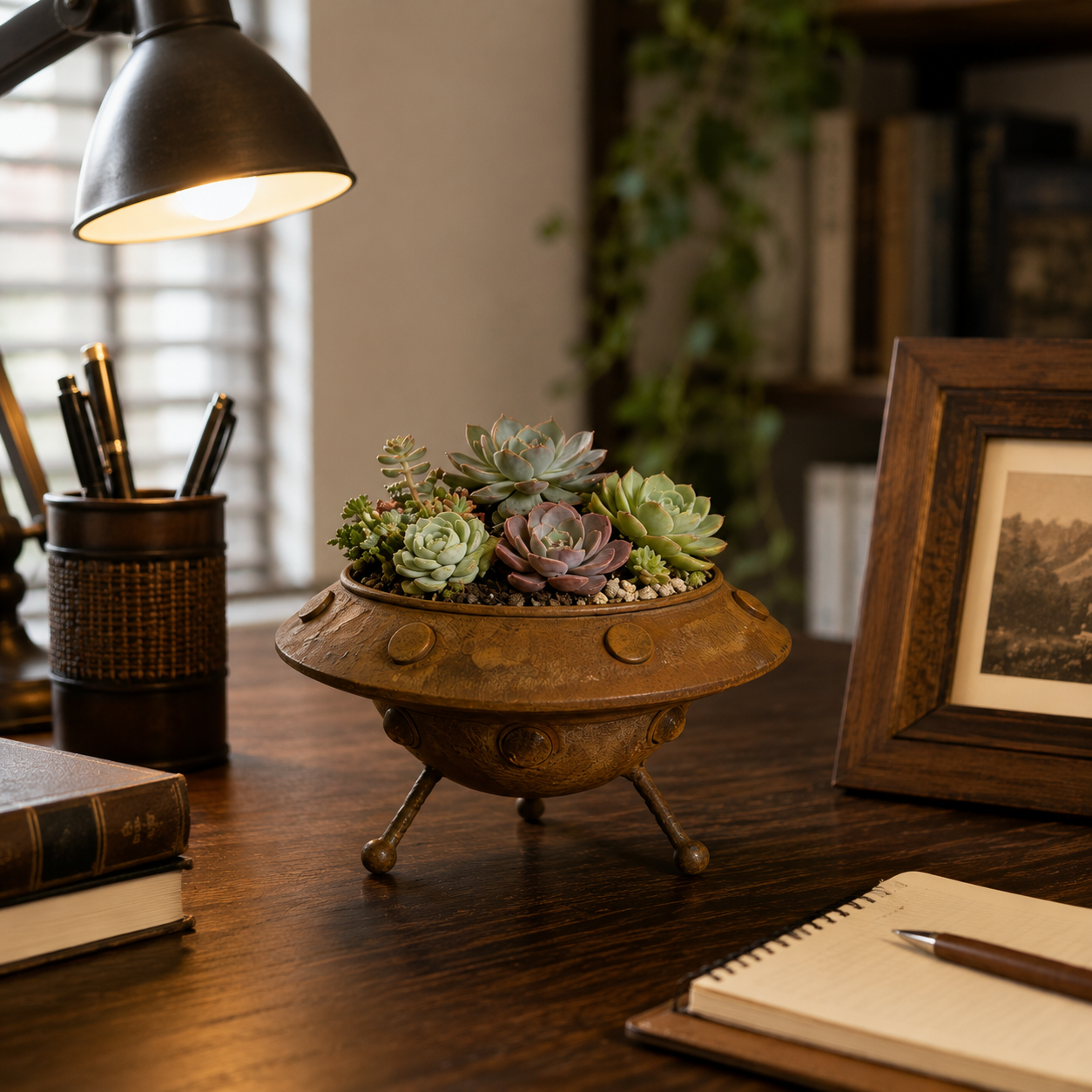 Vintage Rustic Succulent Planter Pot