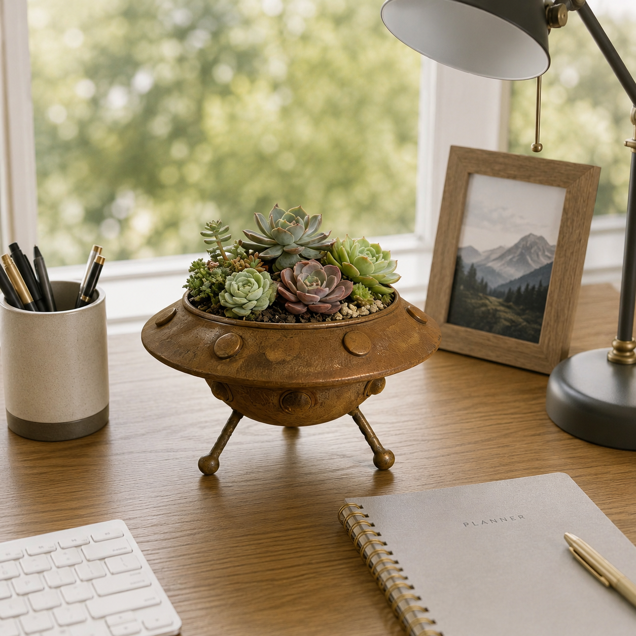 Vintage Rustic Succulent Planter Pot