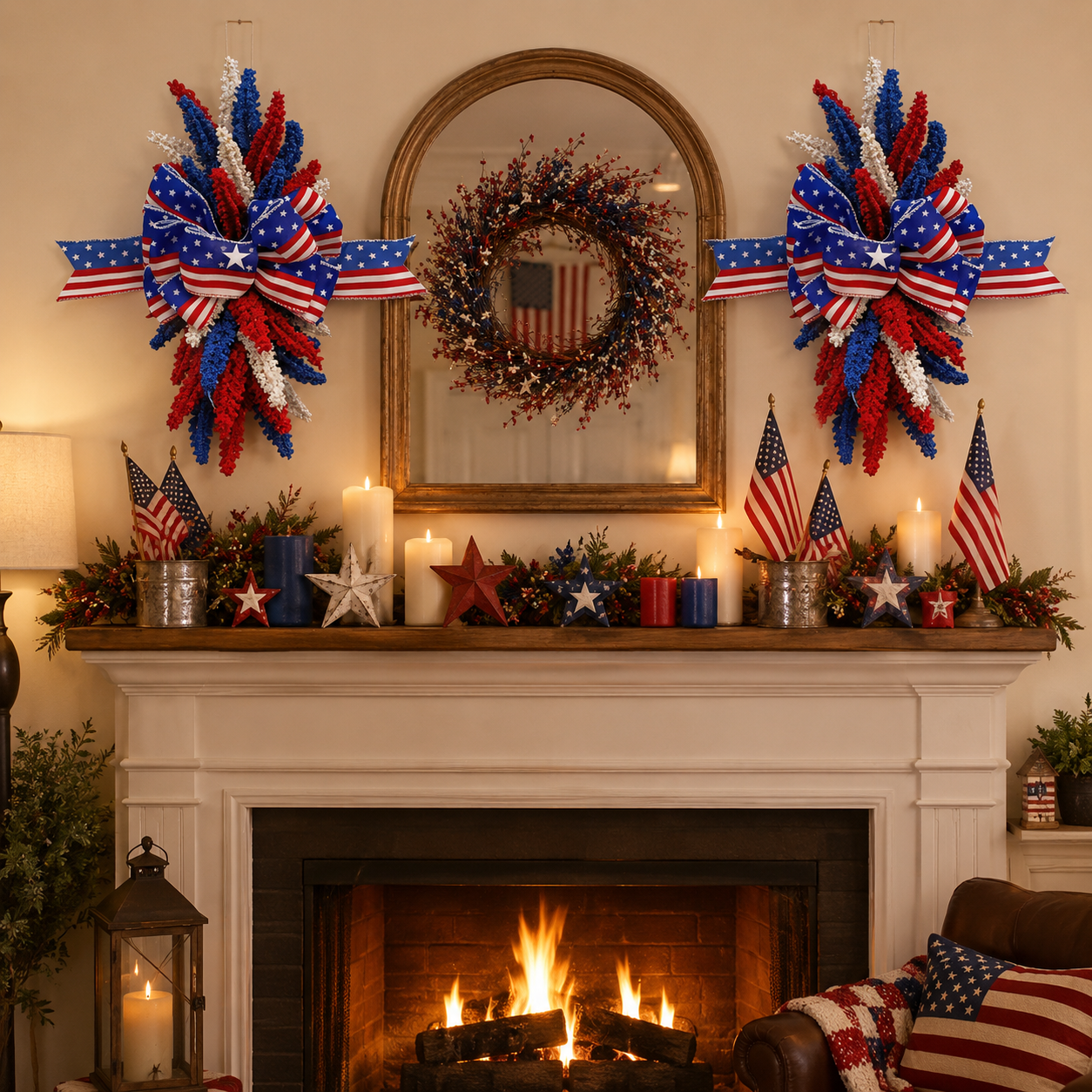 Patriotic Bow Hanging Decoration