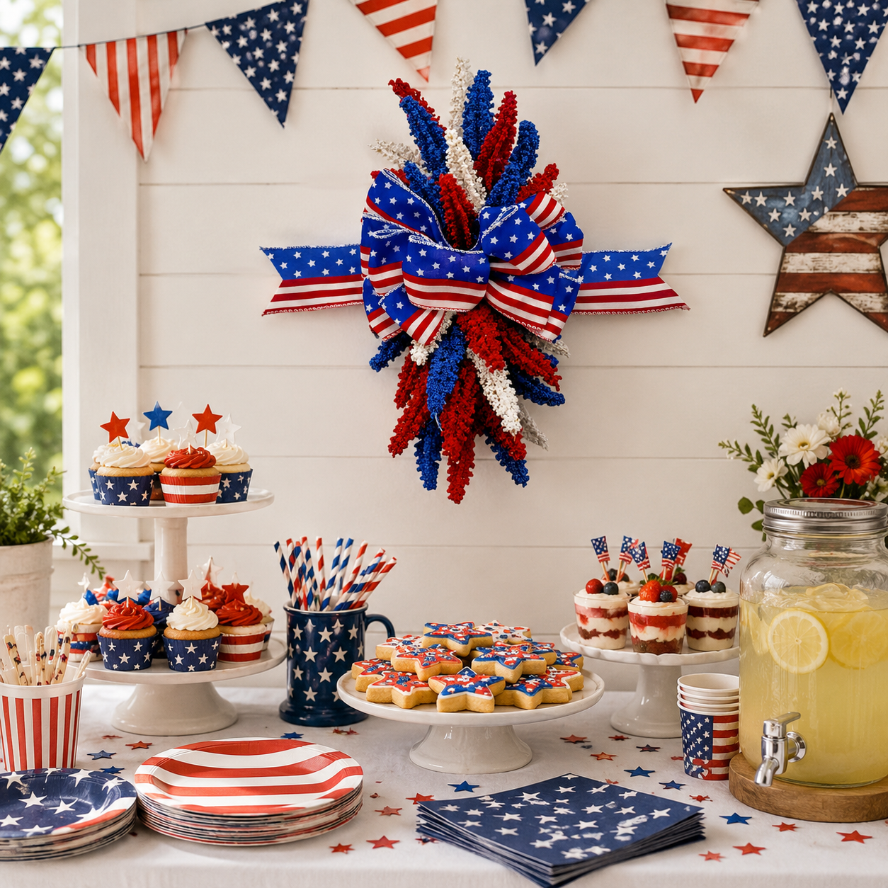Patriotic Bow Hanging Decoration