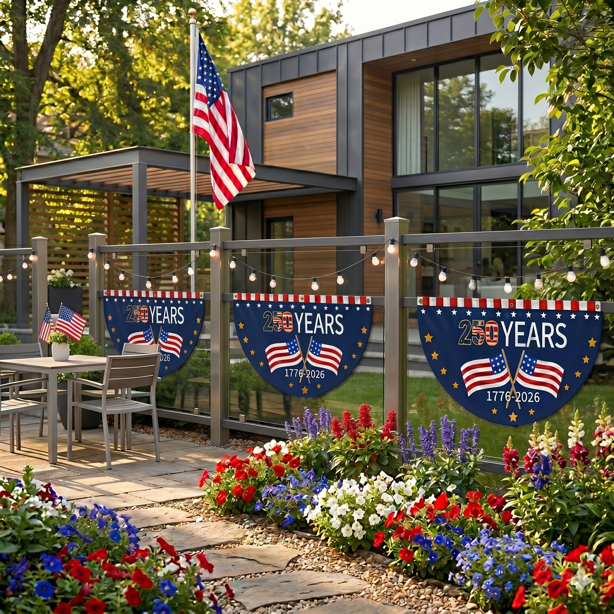 250 Years Patriotic Porch Banner