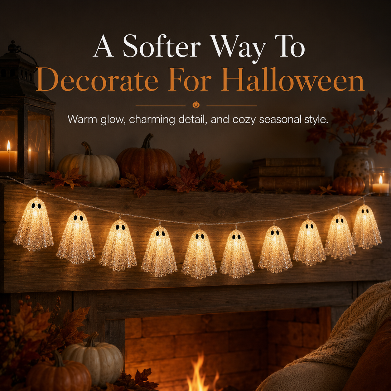 Luminous Ghost Garland — Set Of 10