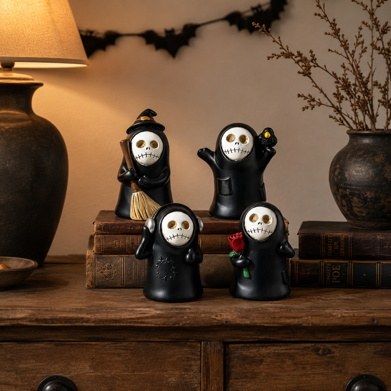 Whimsical Halloween Reapers – Set of 4