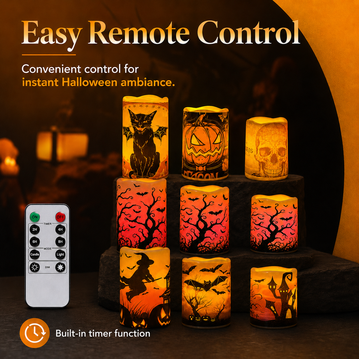 Halloween EmberGlow Candle Set