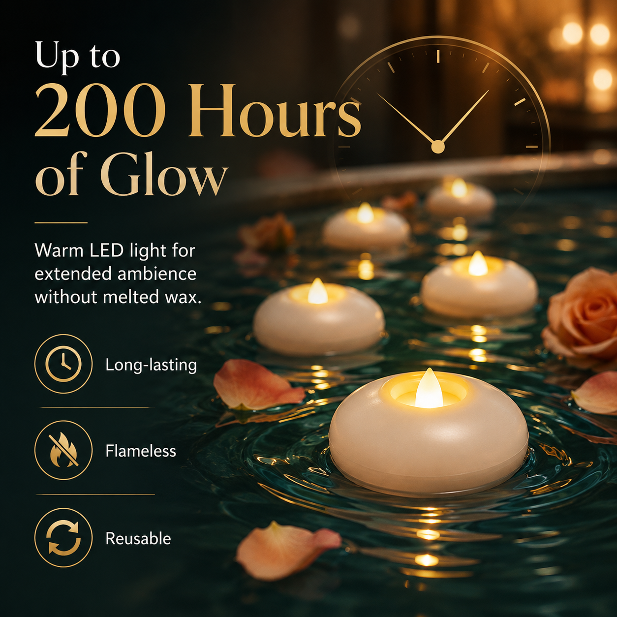 AquaGlow Floating Candle Set