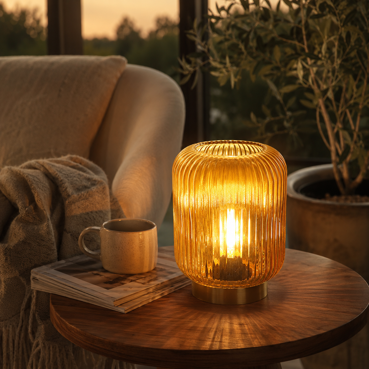 Amber Haven Glow Lamp