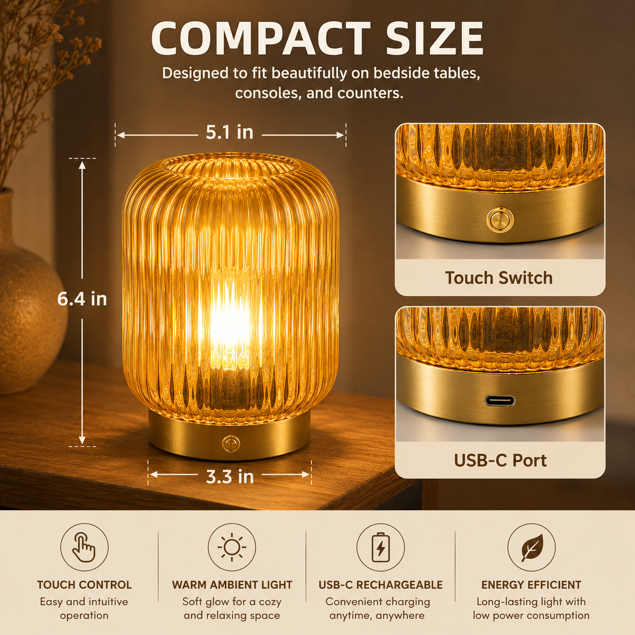 Amber Haven Glow Lamp