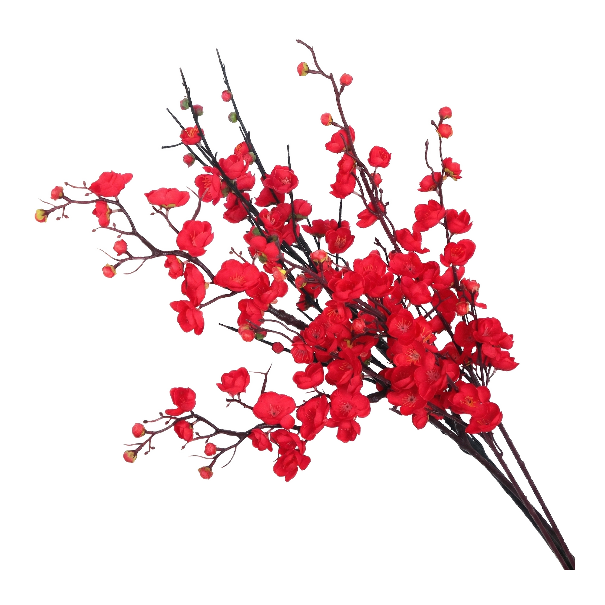 "Elegant Faux Plum Blossom Branch - Perfect for Home & Festival Decor"