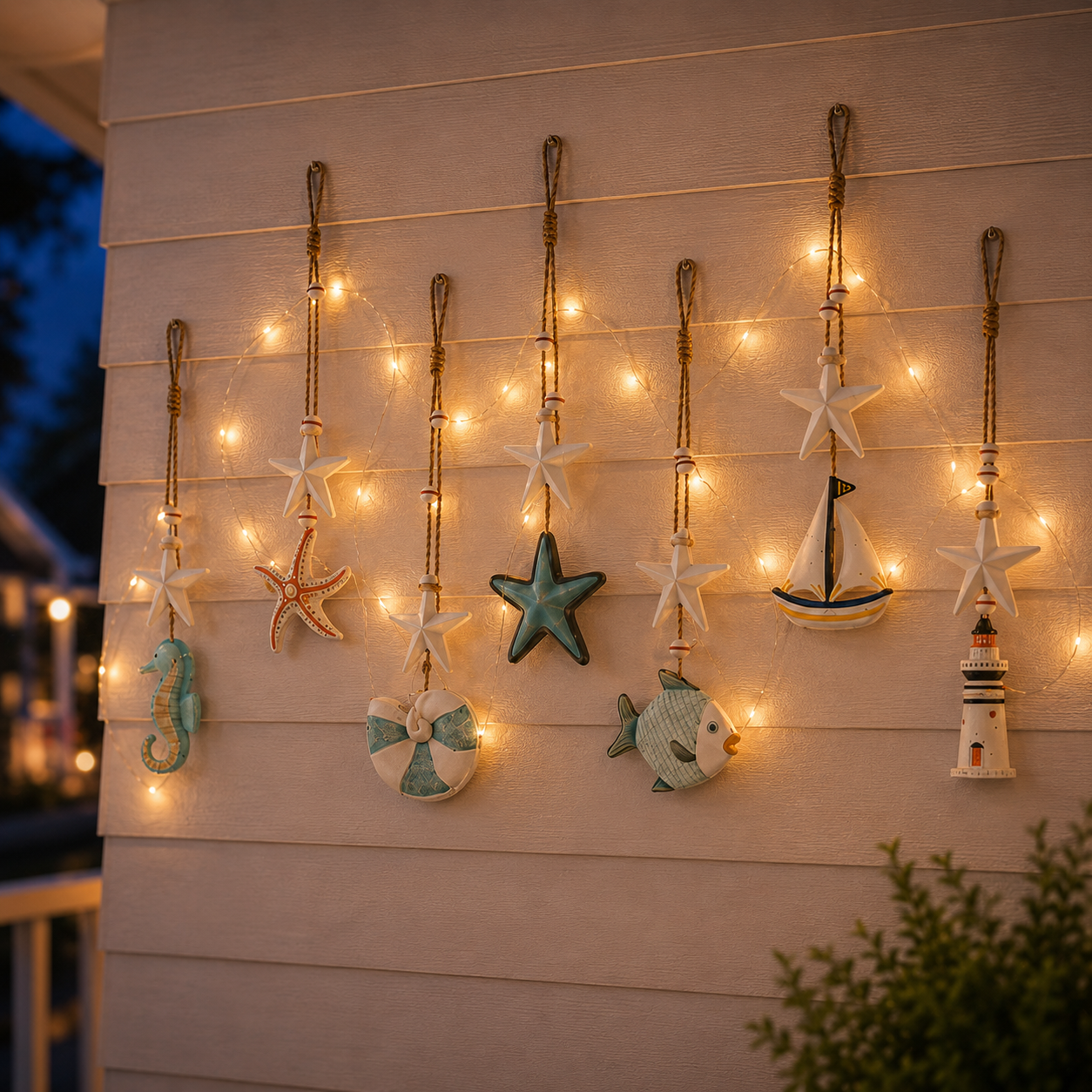 Seaside Glow Wall Hanging Set — Set of 7