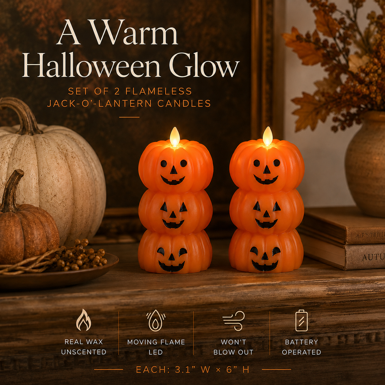 Enchanted Pumpkin Glow — Set Of 2