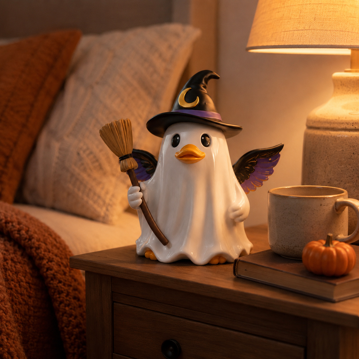 Enchanted Duck Ghost Figurine
