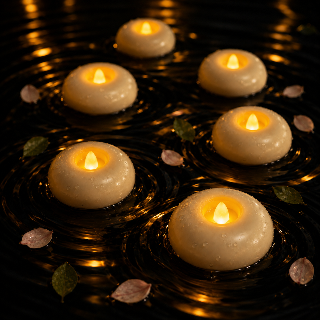 AquaGlow Floating Candle Set