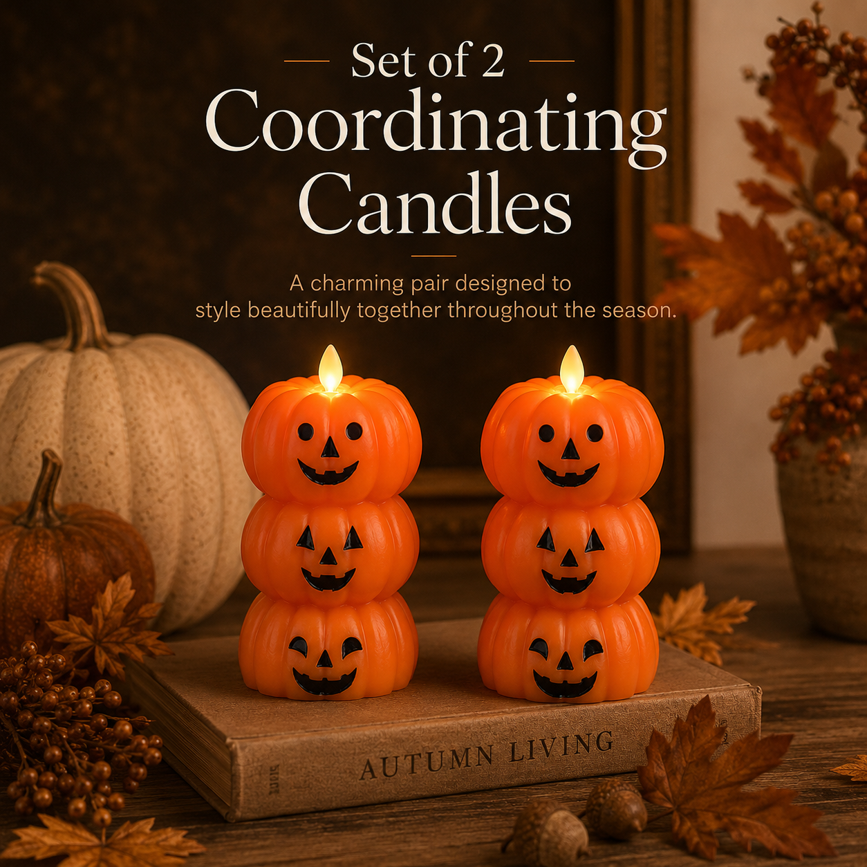 Enchanted Pumpkin Glow — Set Of 2
