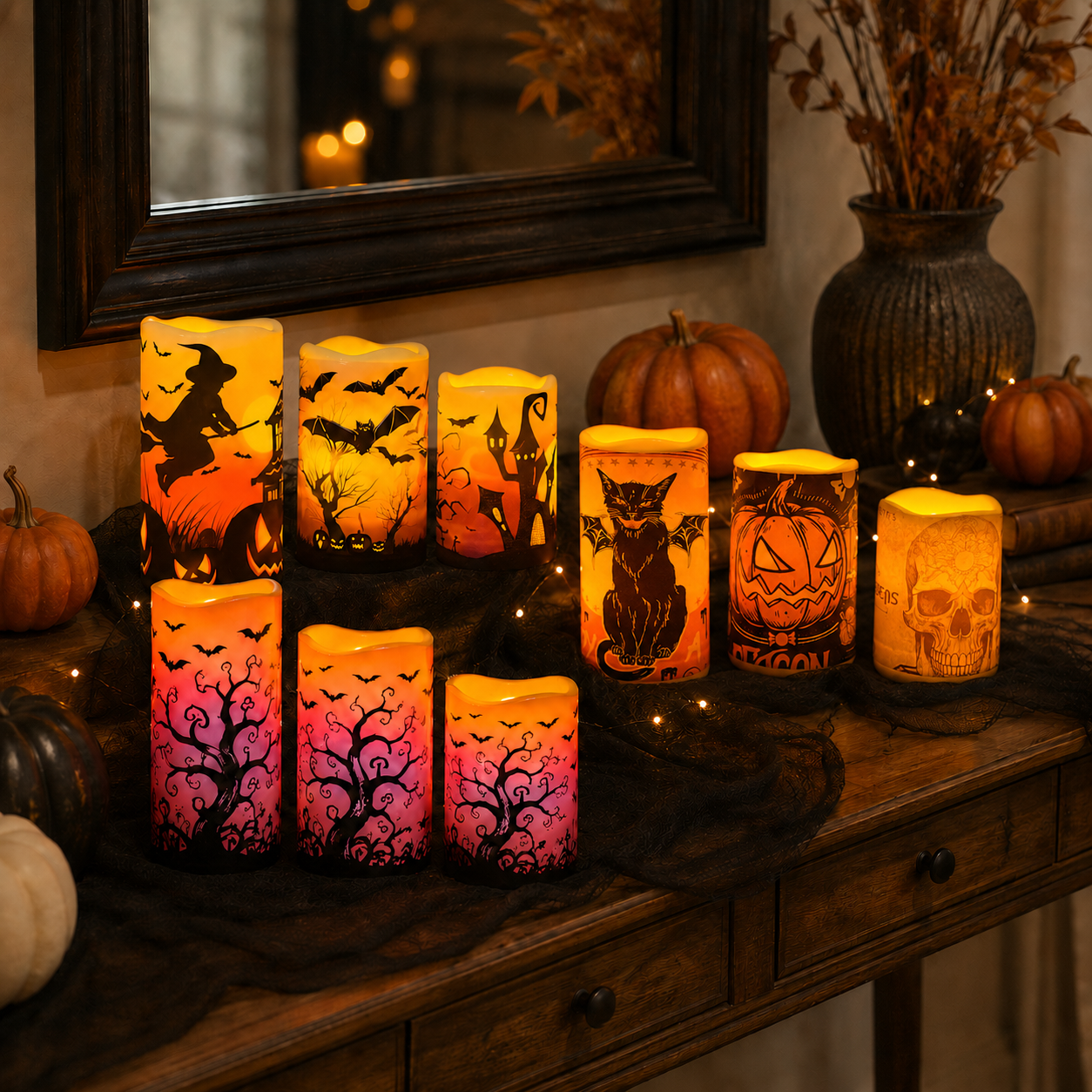 Halloween EmberGlow Candle Set
