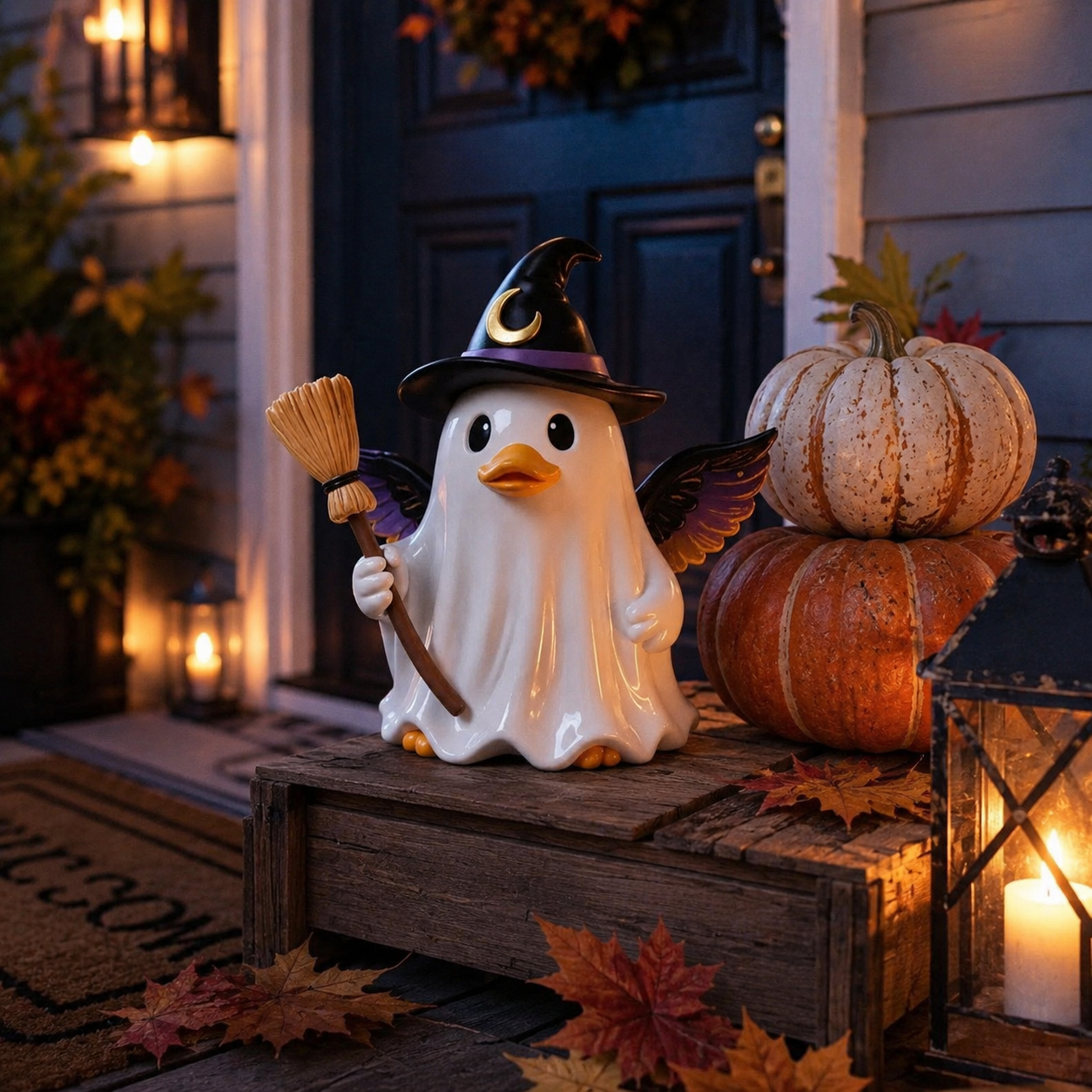 Enchanted Duck Ghost Figurine