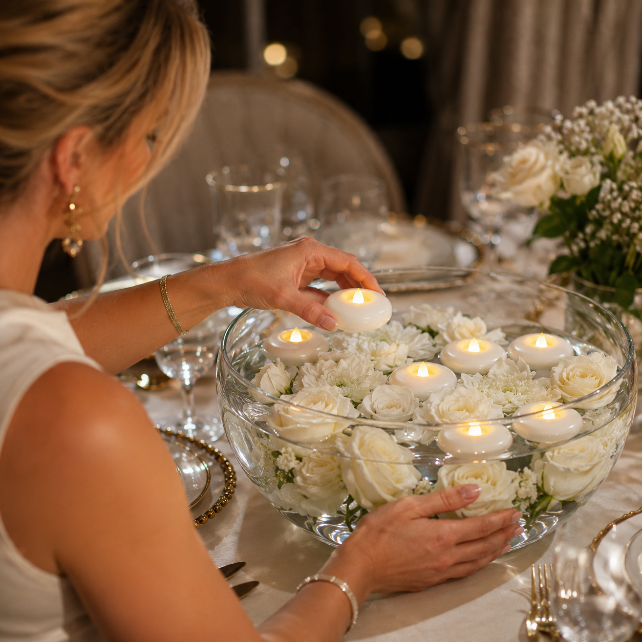 AquaGlow Floating Candle Set