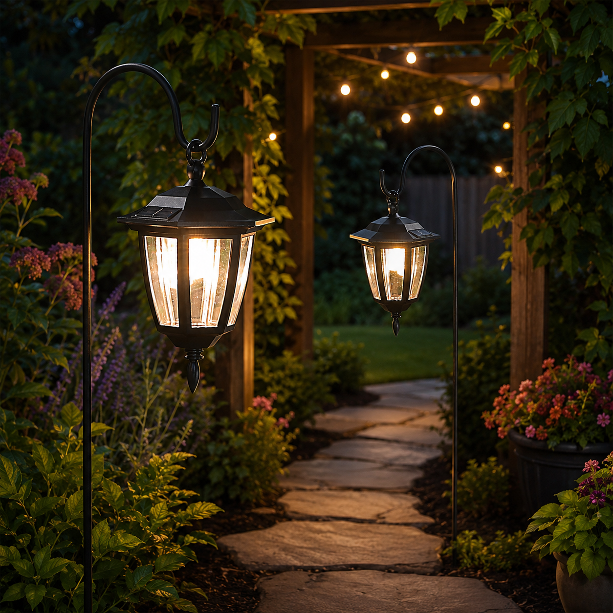 Vintage Solar Garden Lantern