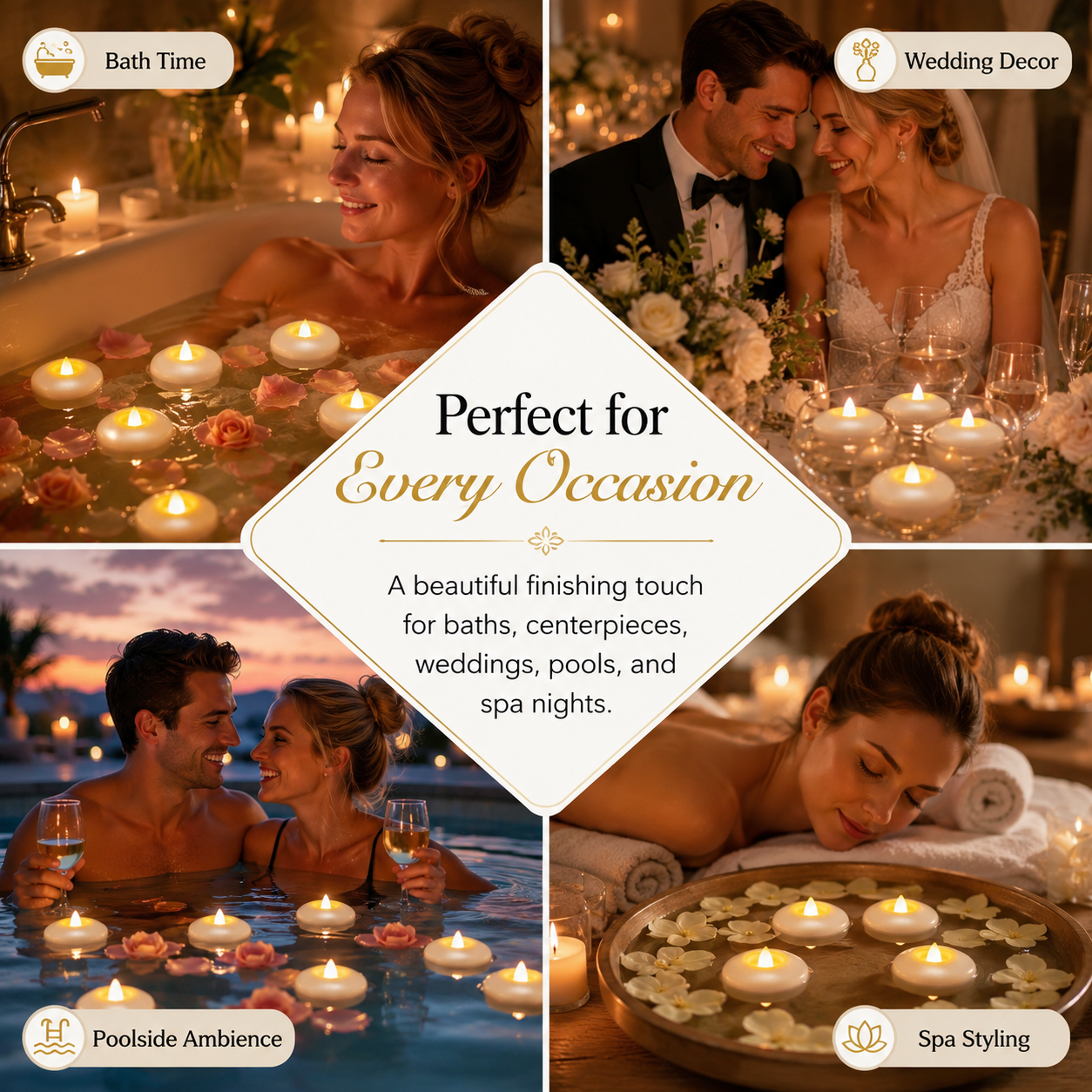 AquaGlow Floating Candle Set