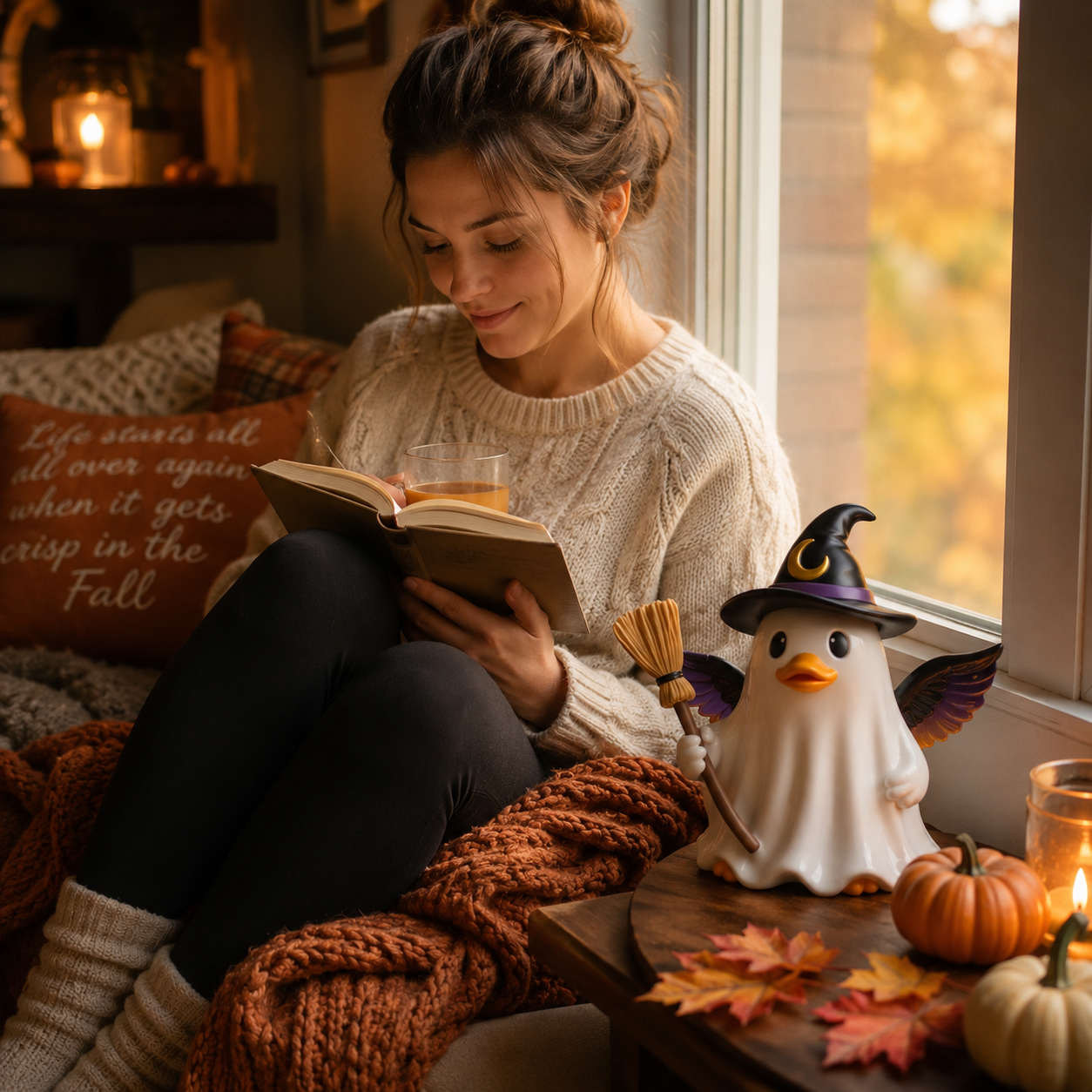 Enchanted Duck Ghost Figurine