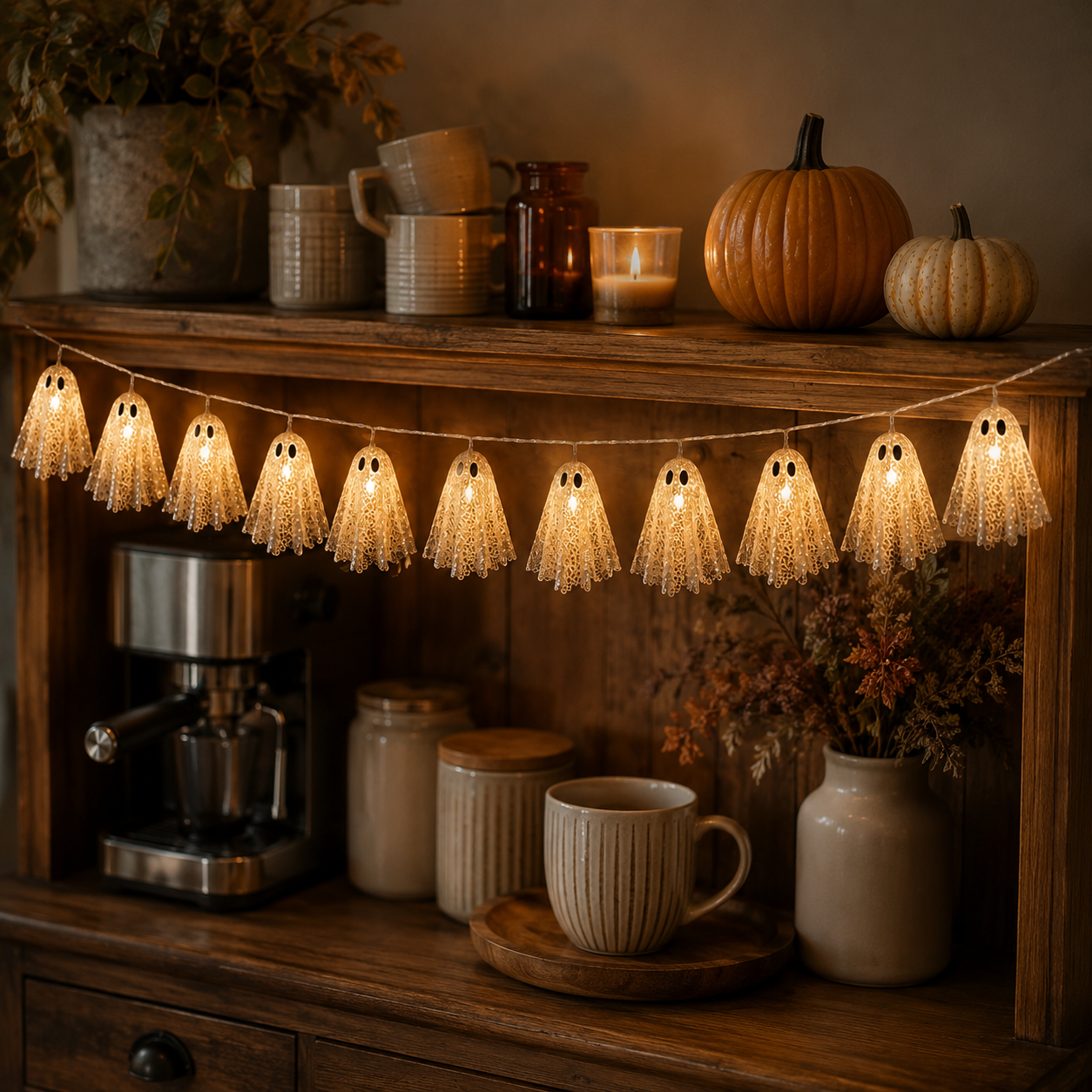 Luminous Ghost Garland — Set Of 10