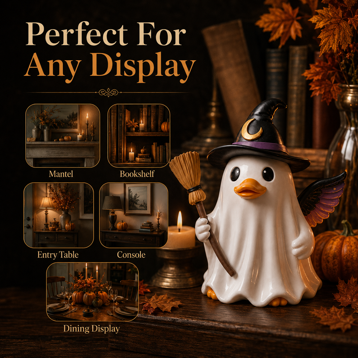 Enchanted Duck Ghost Figurine