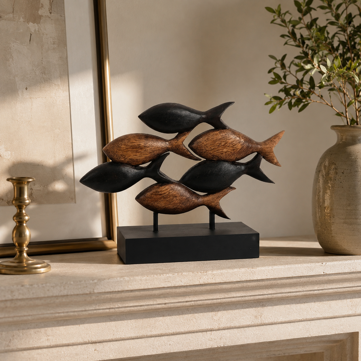 Flowing School Of Fish Sculpture