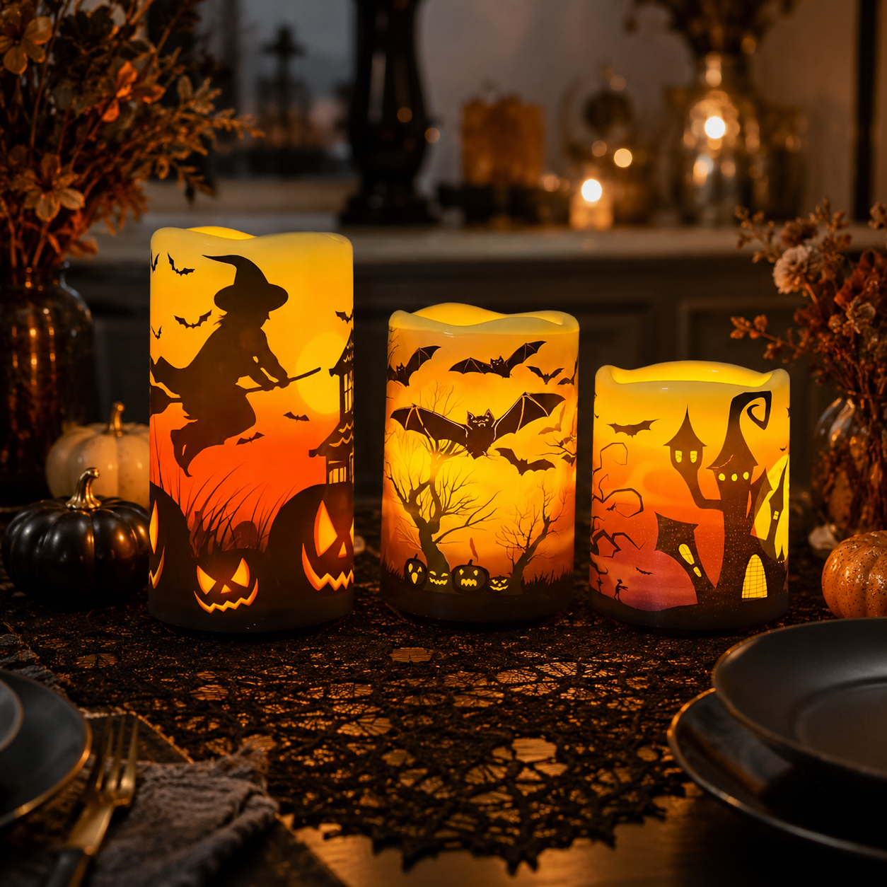 Halloween EmberGlow Candle Set
