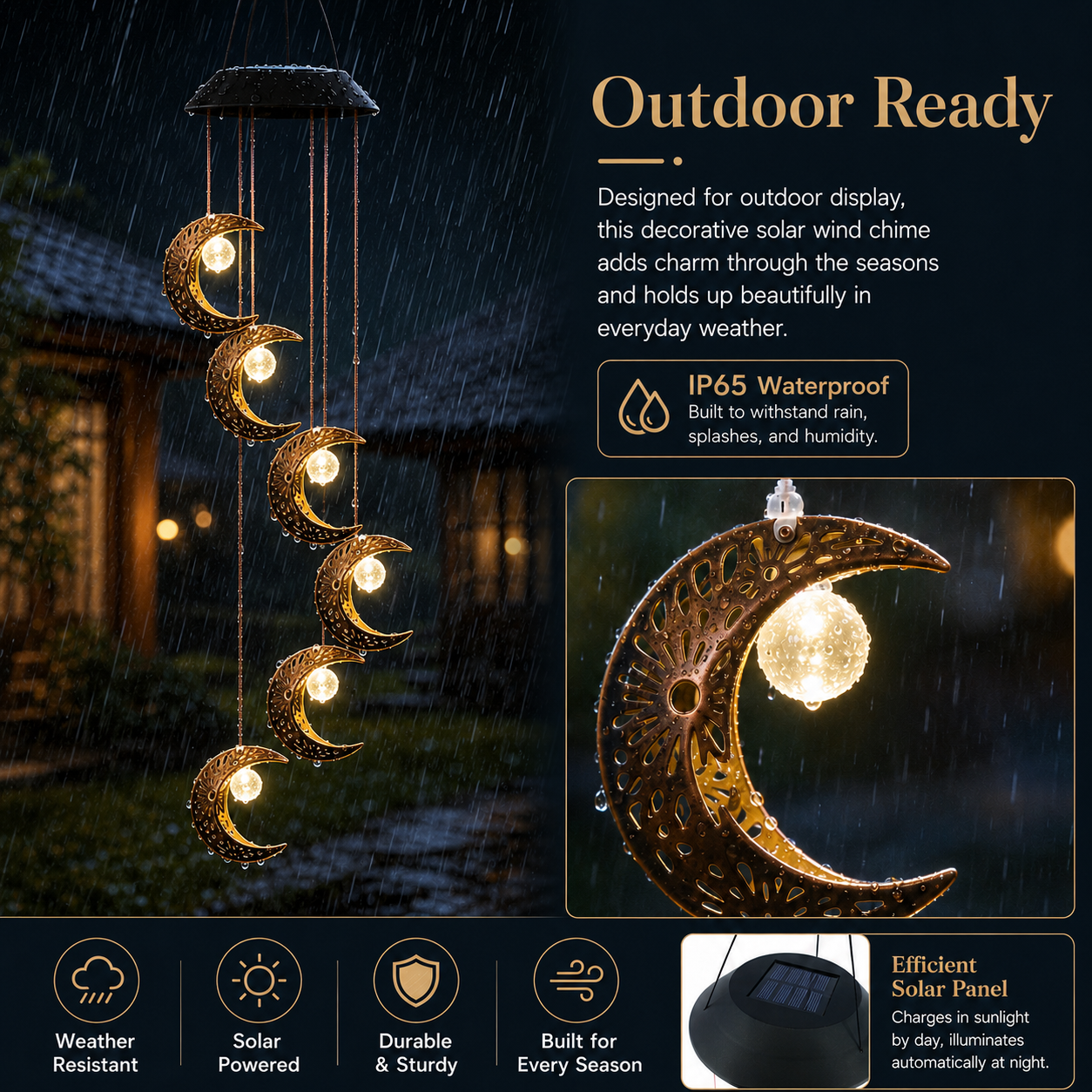 Moonlit Reverie Solar Wind Chime