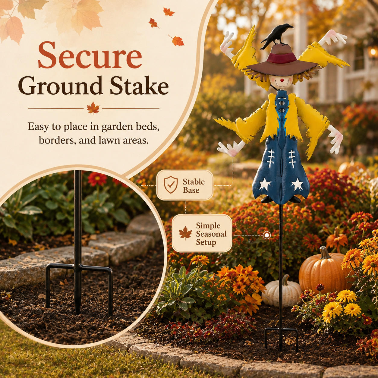 Harvest Scarecrow Wind Spinner