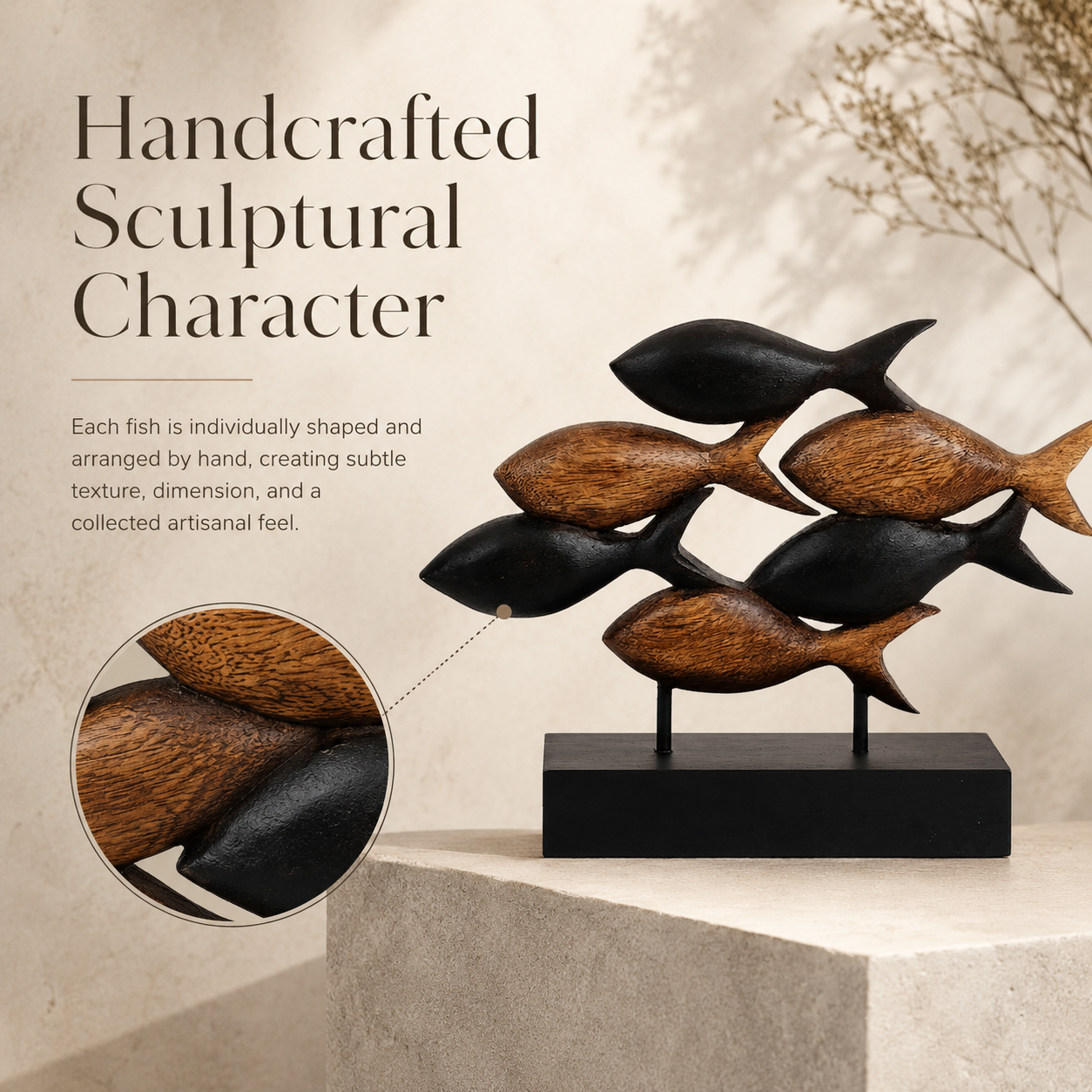 Flowing School Of Fish Sculpture