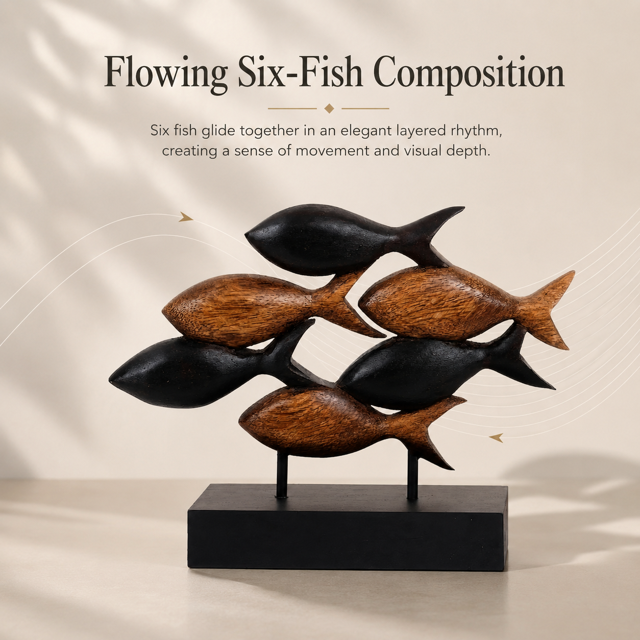 Flowing School Of Fish Sculpture