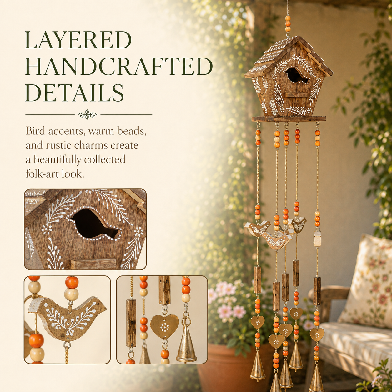Woodland Birdsong Birdhouse Wind Chime