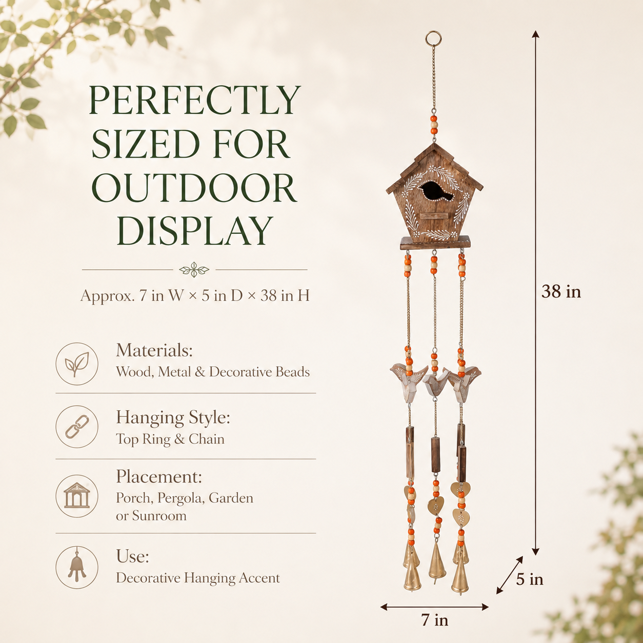 Woodland Birdsong Birdhouse Wind Chime