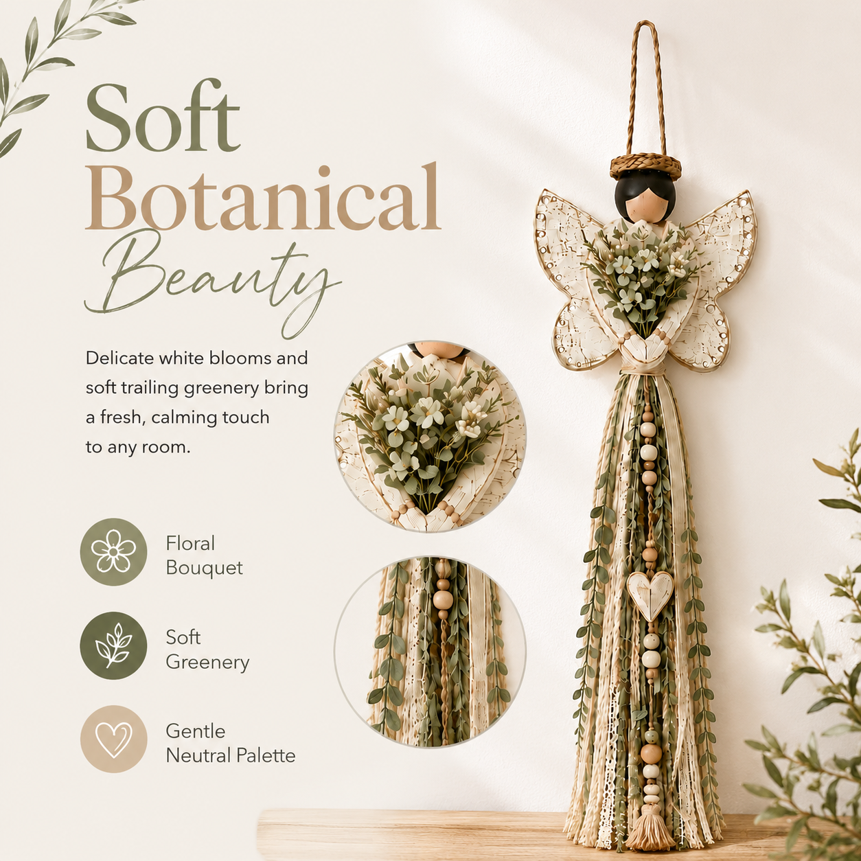 Grace In Bloom Angel Wall Hanging