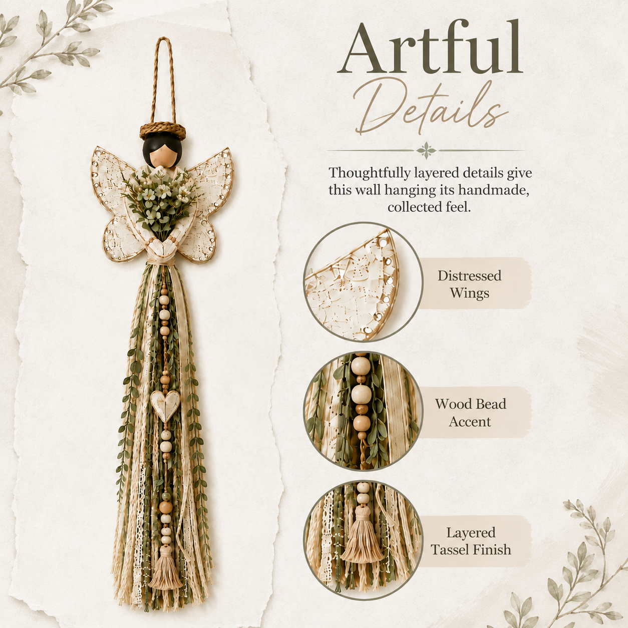 Grace In Bloom Angel Wall Hanging