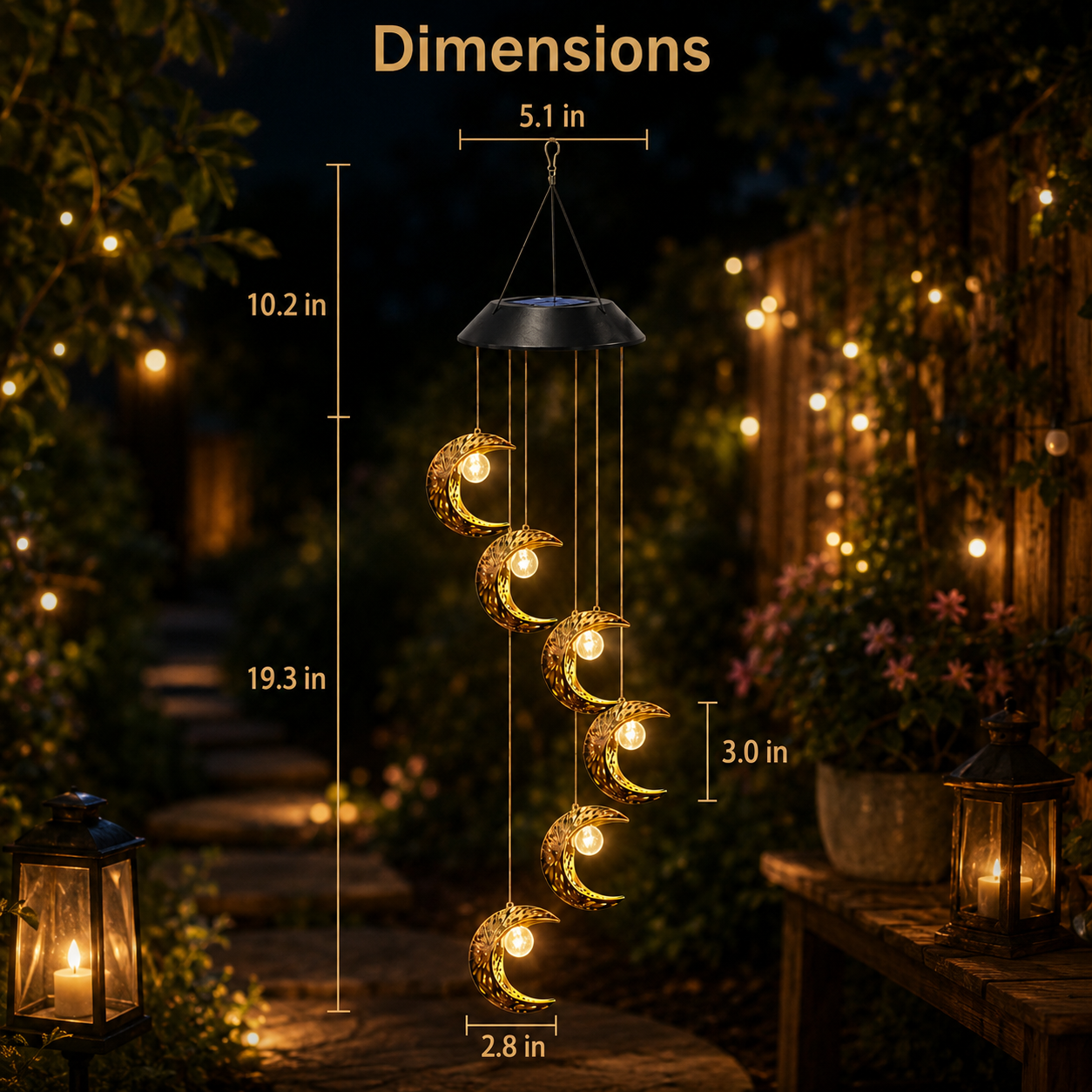 Moonlit Reverie Solar Wind Chime