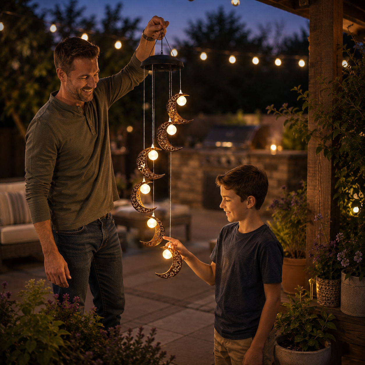 Moonlit Reverie Solar Wind Chime