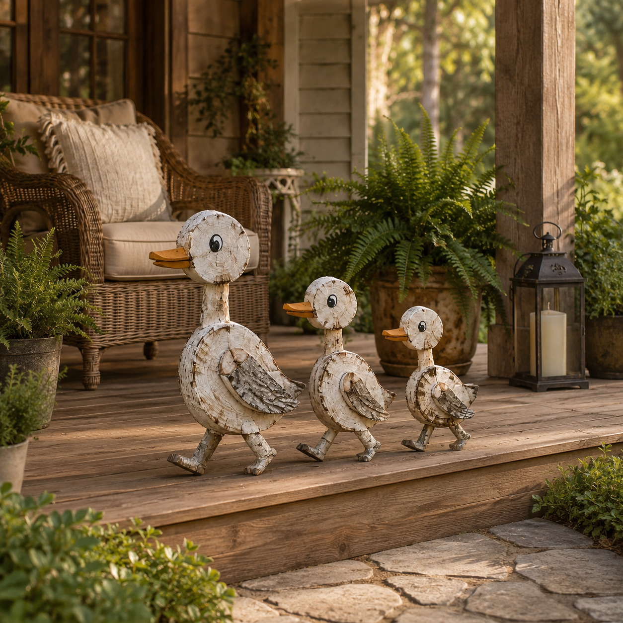Woodland Stroll Duck Trio – Set Of 3