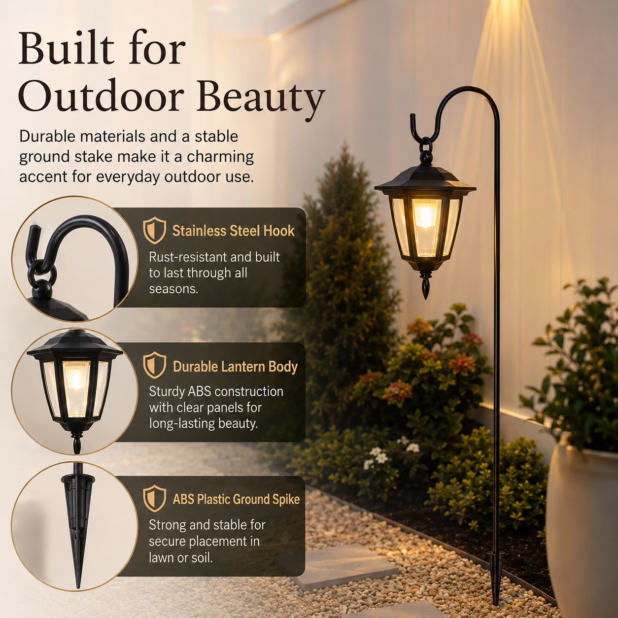 Vintage Solar Garden Lantern