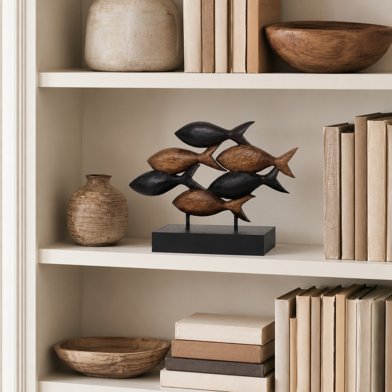 Flowing School Of Fish Sculpture