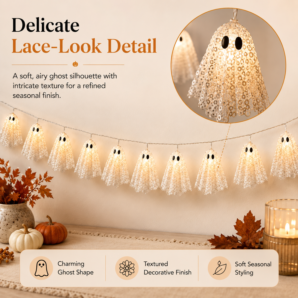 Luminous Ghost Garland — Set Of 10