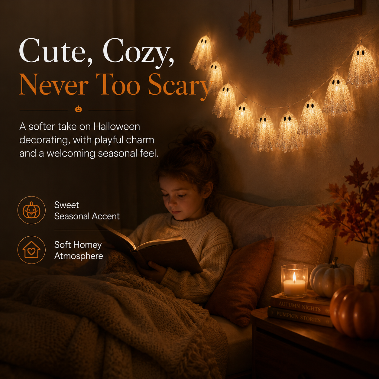 Luminous Ghost Garland — Set Of 10