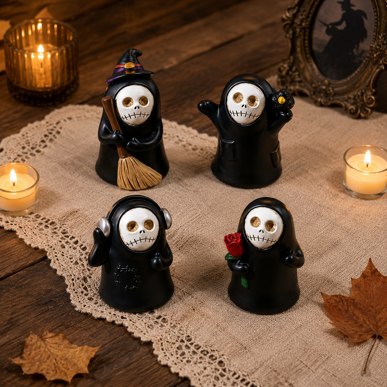 Whimsical Halloween Reapers – Set of 4
