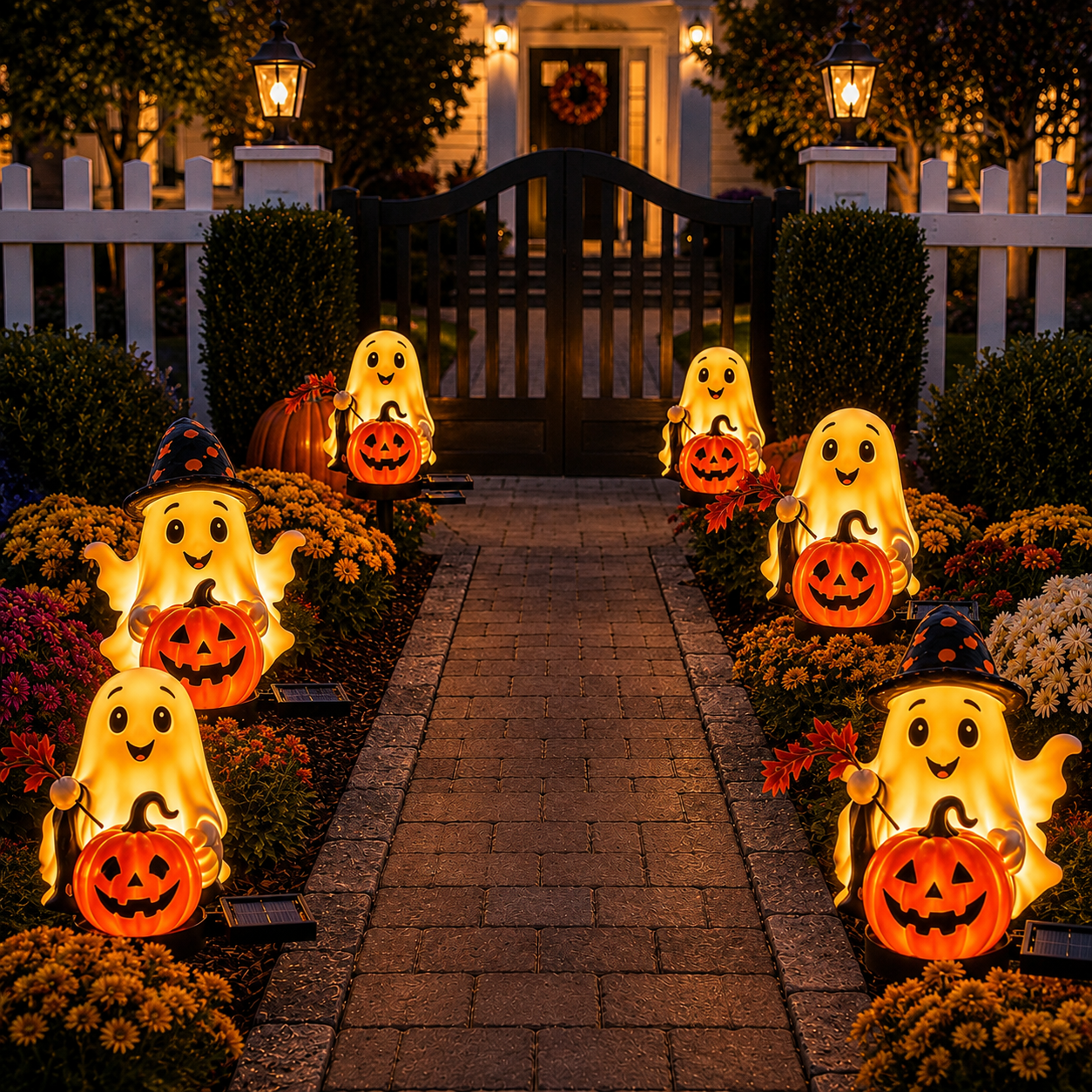 October Hollow Solar Ghost Garden Lights