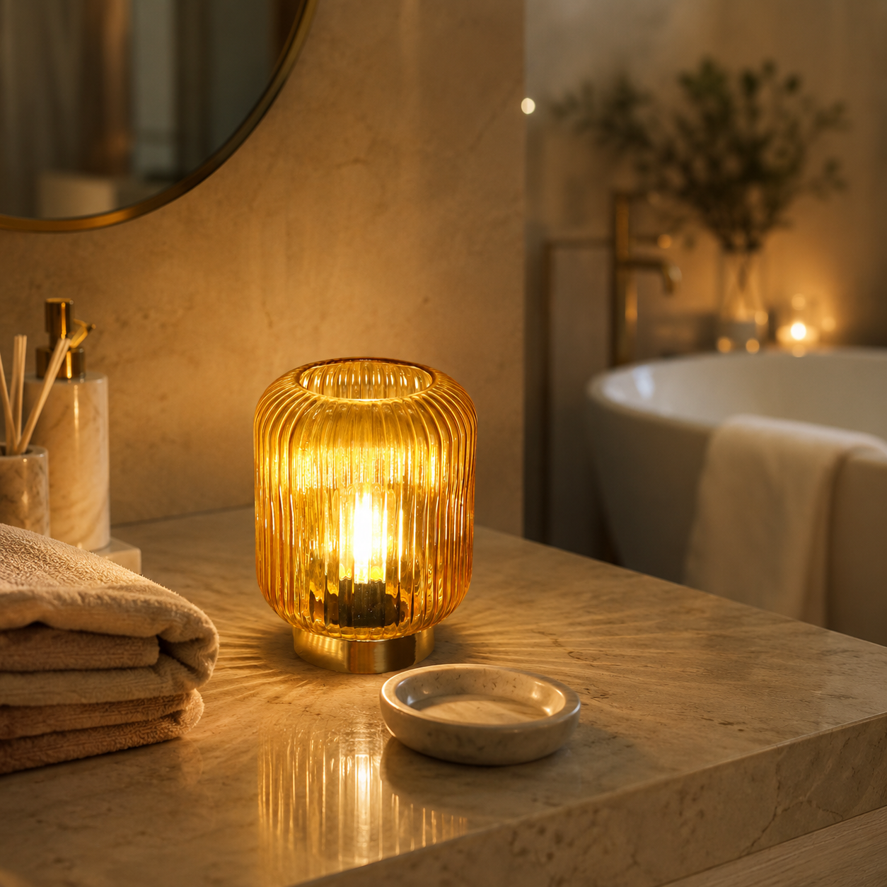 Amber Haven Glow Lamp