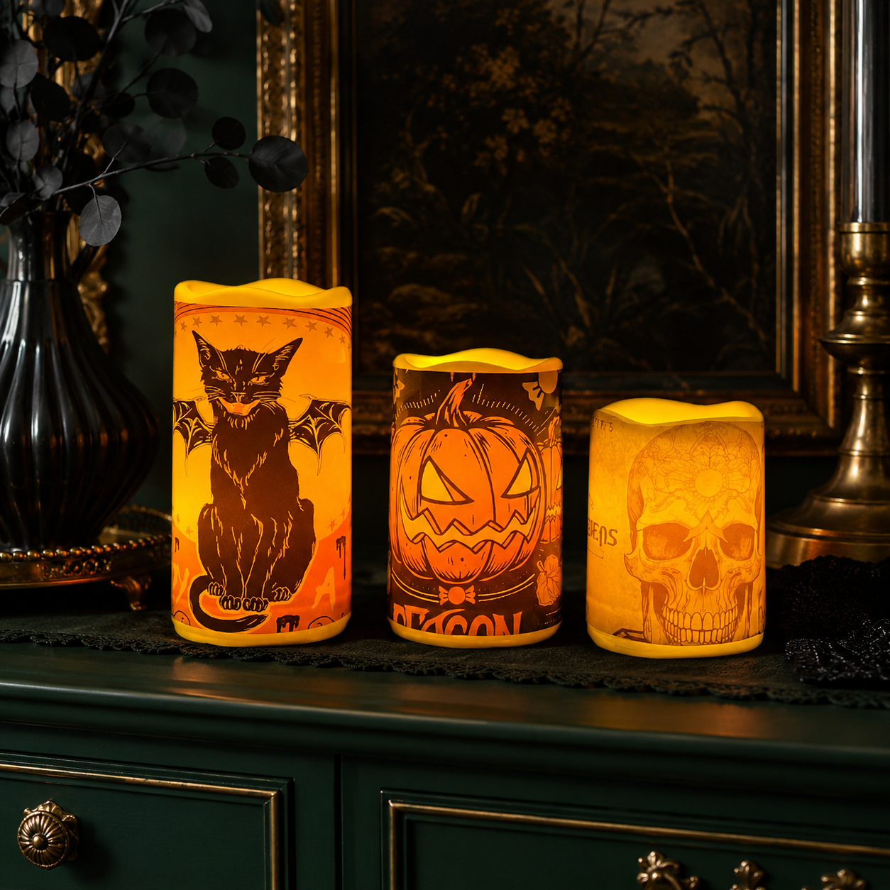 Halloween EmberGlow Candle Set