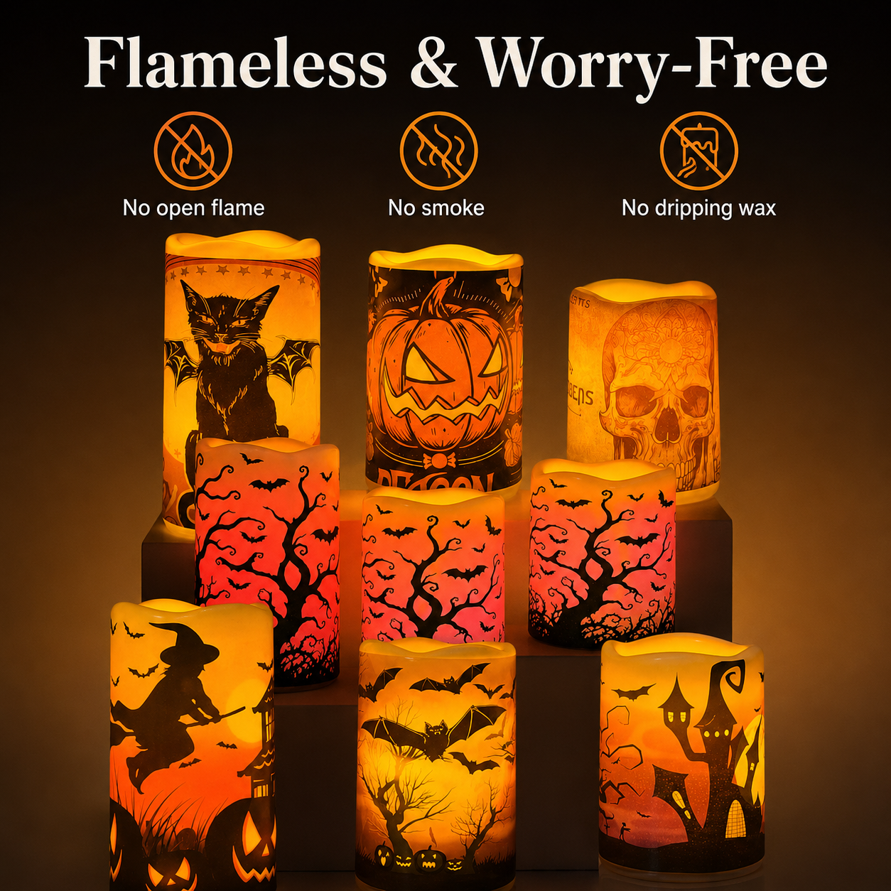 Halloween EmberGlow Candle Set