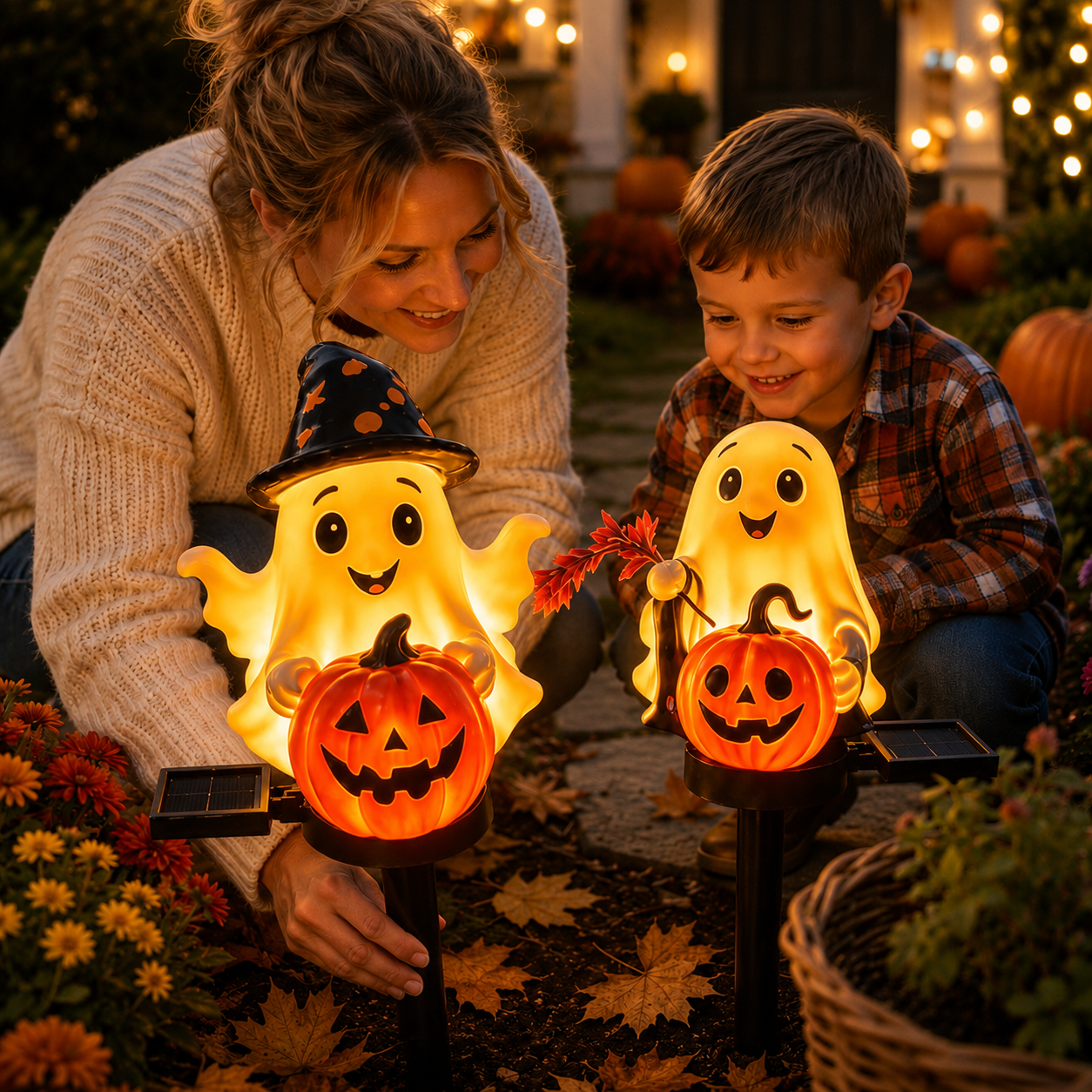 October Hollow Solar Ghost Garden Lights