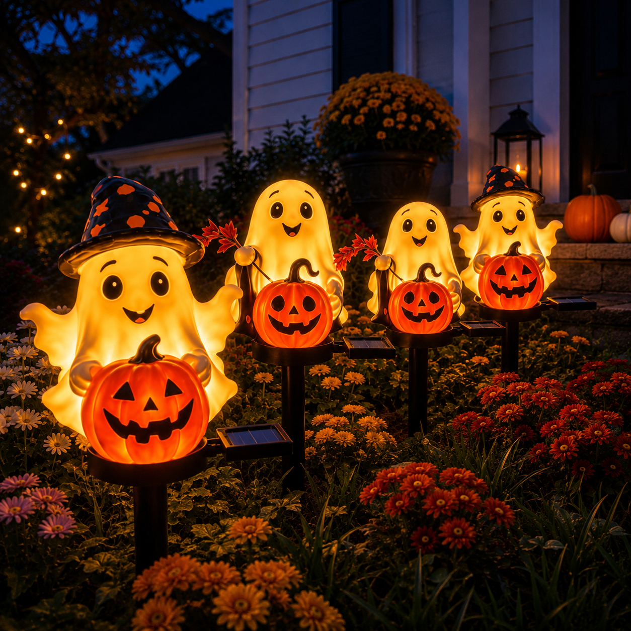 October Hollow Solar Ghost Garden Lights