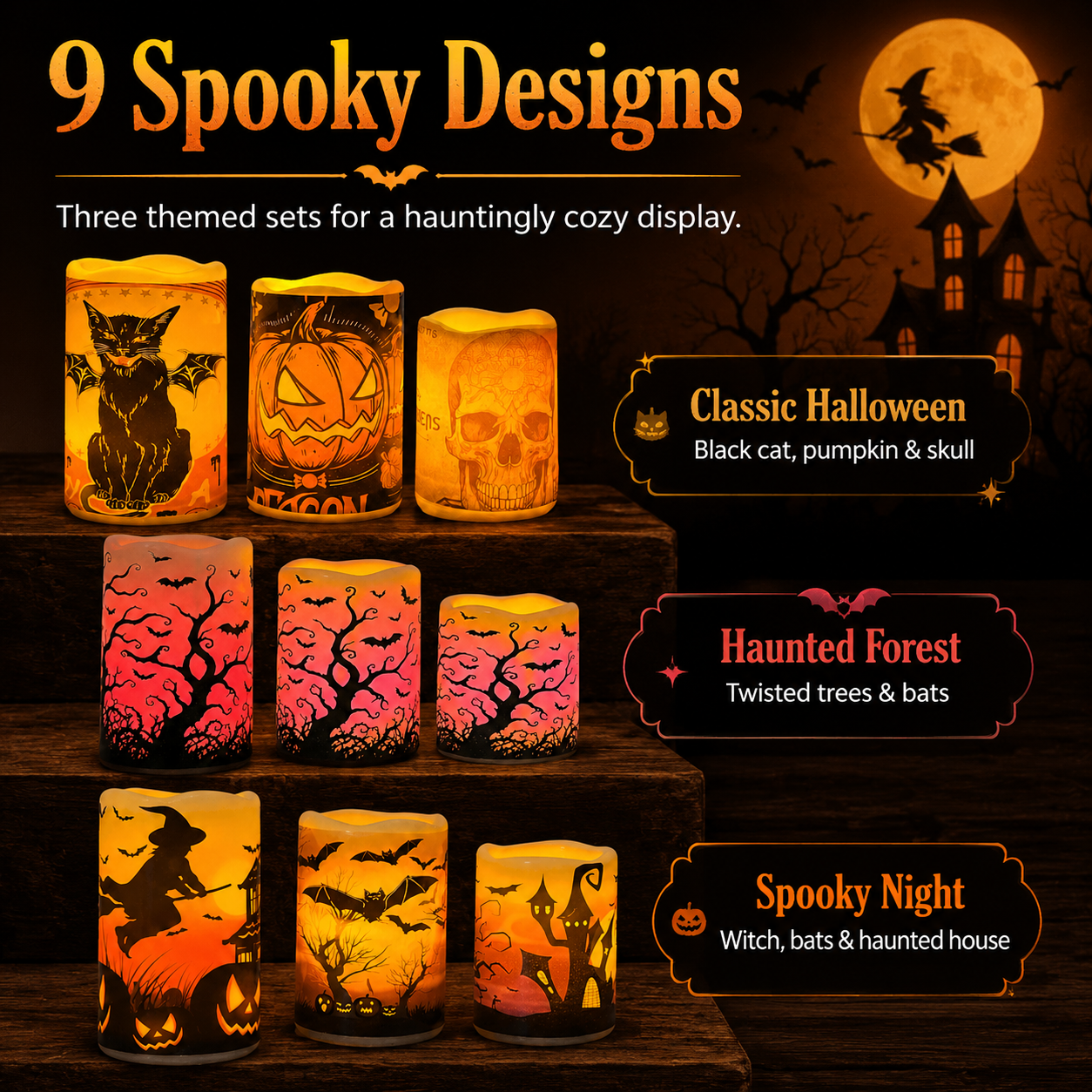 Halloween EmberGlow Candle Set